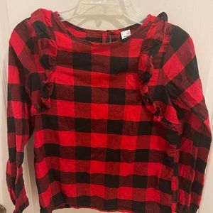 Carter’s Girls Red Buffalo Plaid Shirt